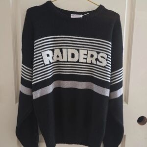 Black and White Raiders Sweater